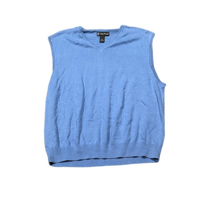 Pro Tour Blue Pima Cotton V Neck Sweater Vest SIZE XL